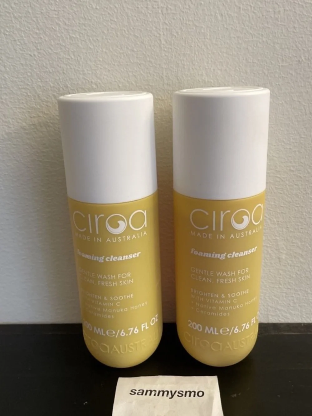 Ciroa Foaming Cleanser Brighten & Soothe Vitamin C Manuka Honey 6.76 oz., x2
